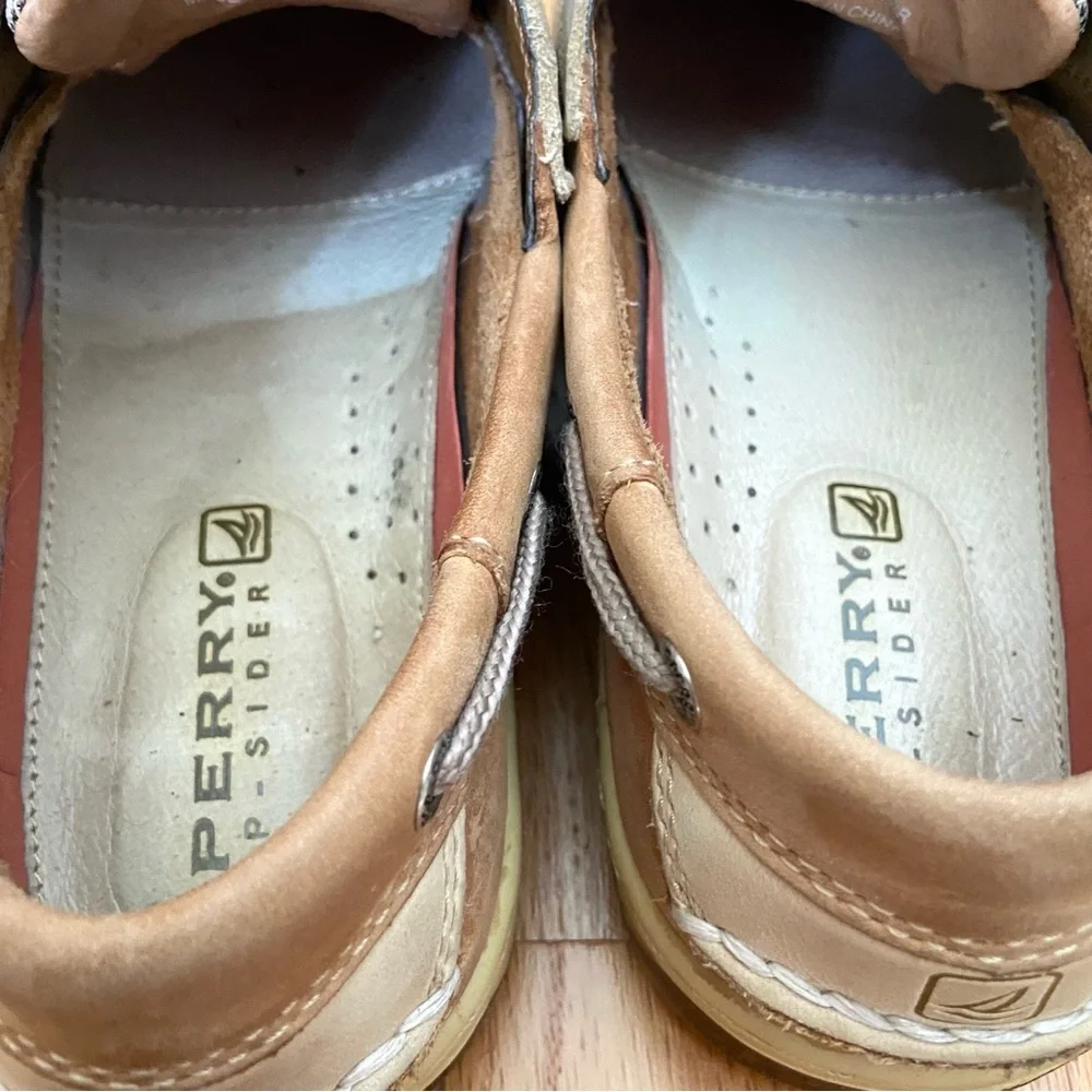 Sperry Top-Sider Billfish 3-Eye Tan Beige Boat Shoes Men's 8.5 W Preppy 0799023